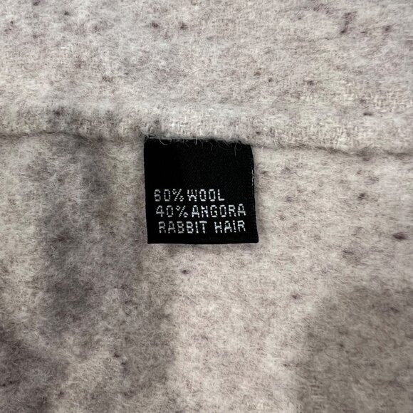 Linda Allard Ellen Tracy Jacket Womens Cream Wool Rabbit Hair Open Front Size 2 - Picture 6 of 13